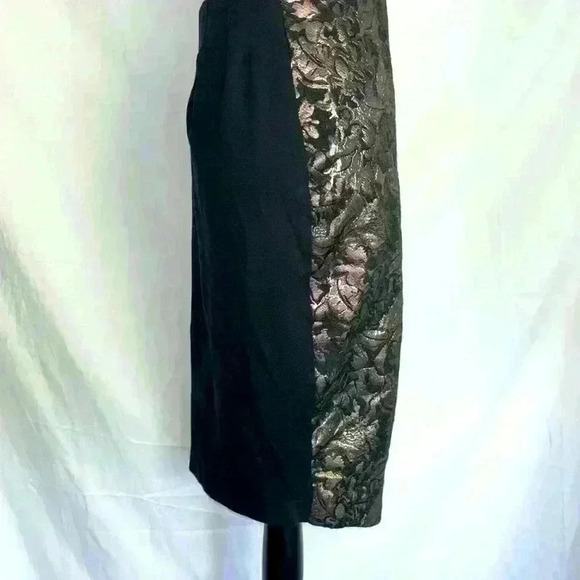 Black and gold Lane Bryant midi skirt - Picture 3 of 5